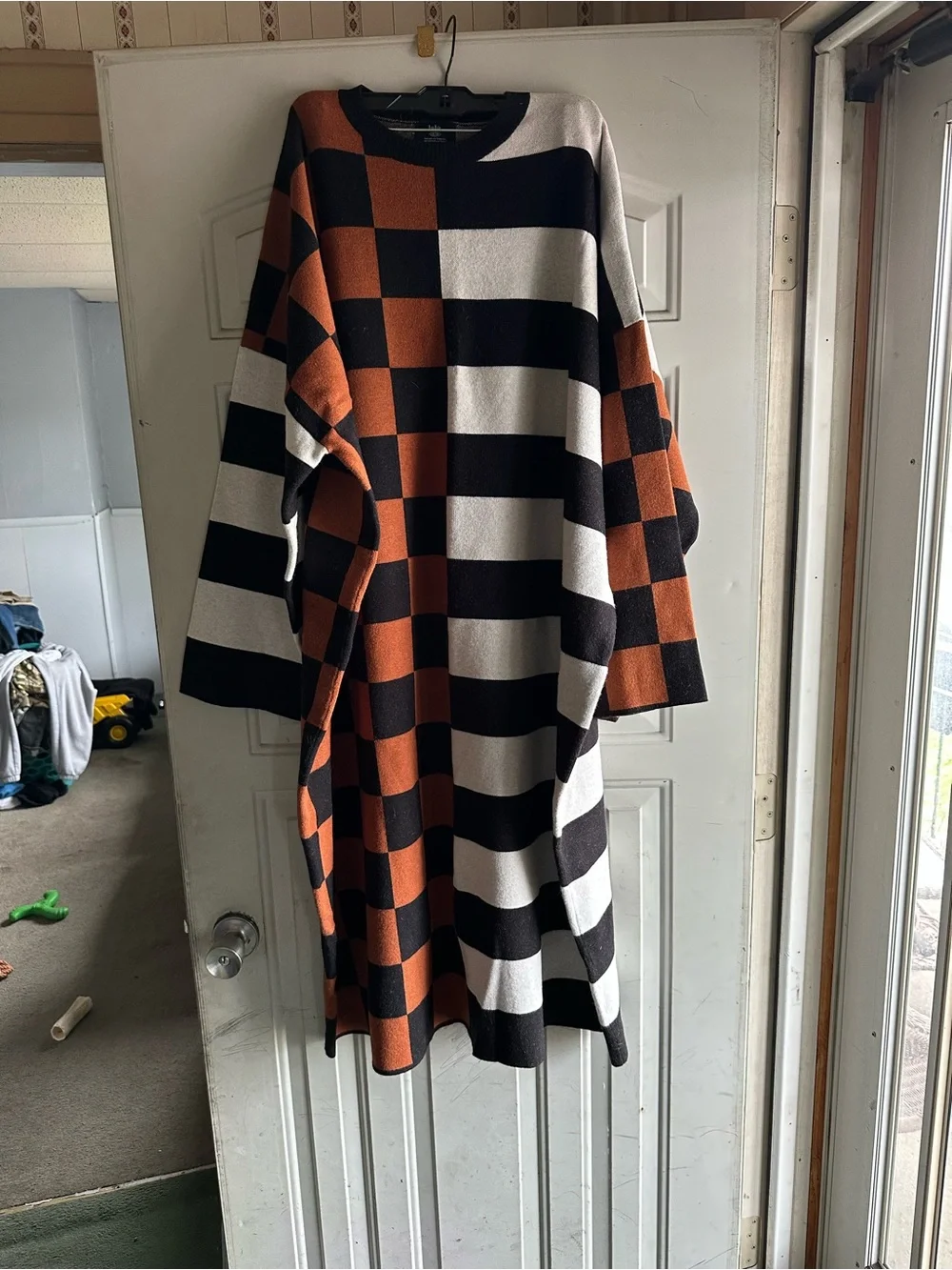 Dressed LaLa Check & Stripe Long Sleeve Sweater Dress 2X/3X - Picture 8 of 10